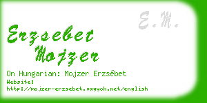 erzsebet mojzer business card