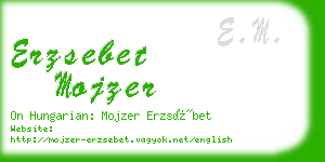 erzsebet mojzer business card